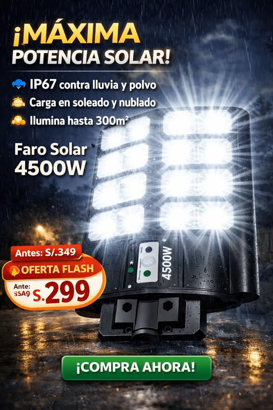 Faro Solar Extra Fuerte 4500W BRAVUS